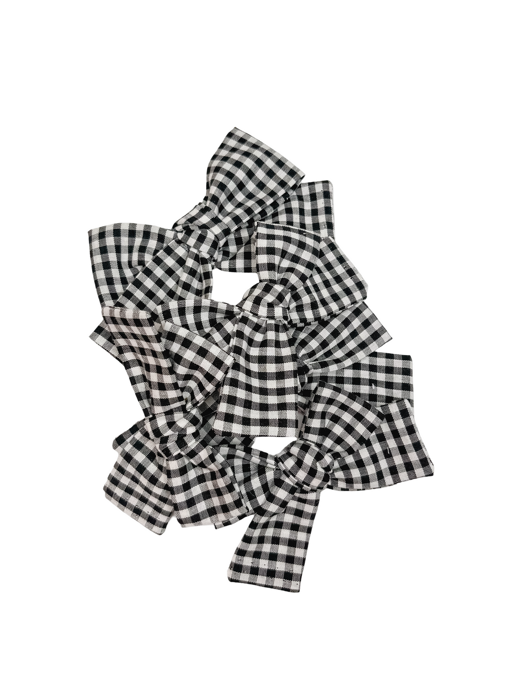 BLACK AND WHITE CHECKER BOW