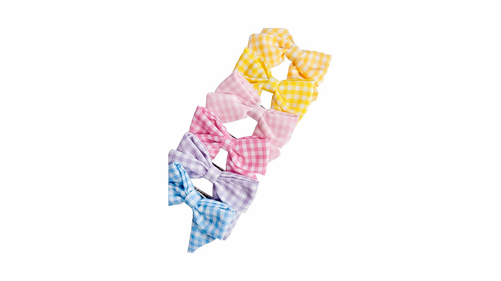 CHECKERED HAIR BOW